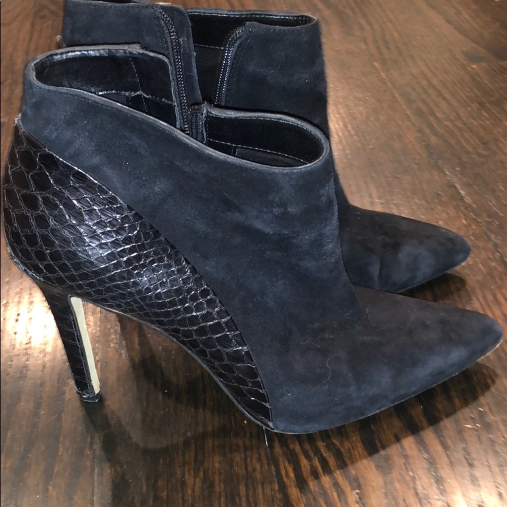 Vince Camino suede and leather black booties
